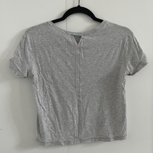 Ivivva Cropped T-Shirt - GREY / Kids 14 - Picture 2 of 3